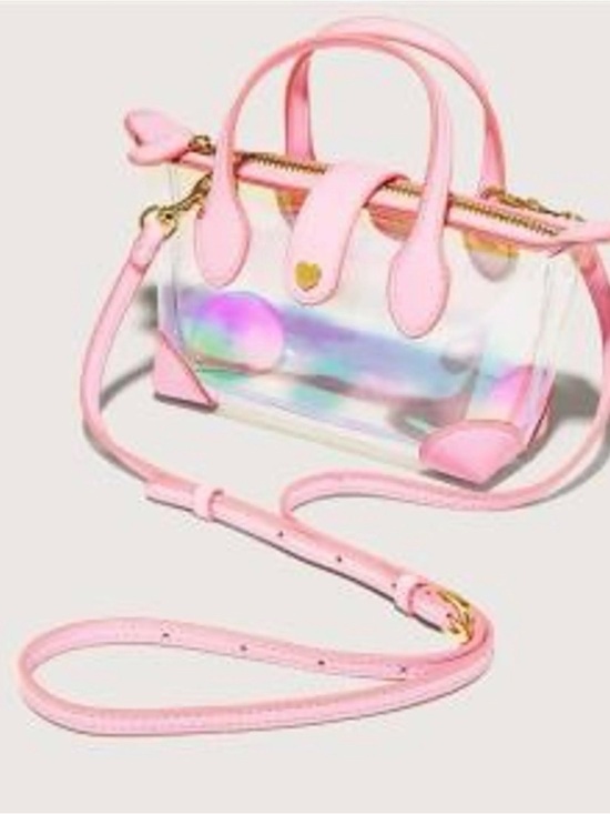 Stoney Clover Lane Handbags - Stoney Clover Lane Pink Iridescent Clear Mini Pouchette Bag